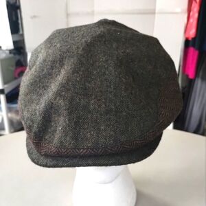Trevero Green Brown  British  Newsboy Caddie Cap Hat Men's SZ L/ XL Chic